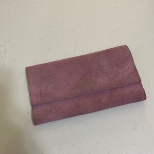 Purple soft leather wallet